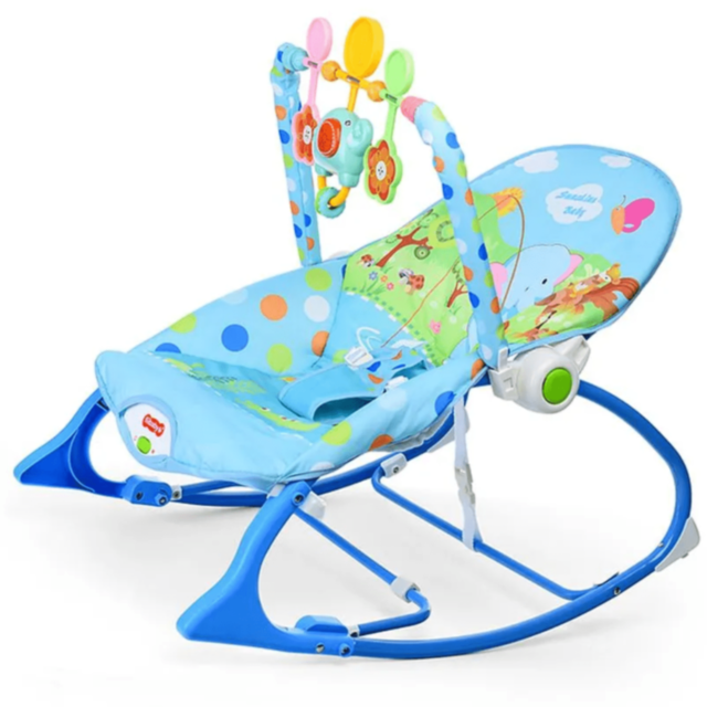 Balansoar pentru Bebeluși cu Vibrații și Jucării – Model Muzical Reglabil max.18kg