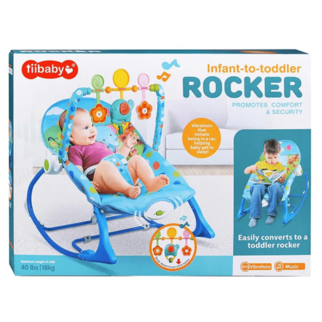 Balansoar pentru Bebeluși cu Vibrații și Jucării – Model Muzical Reglabil max.18kg