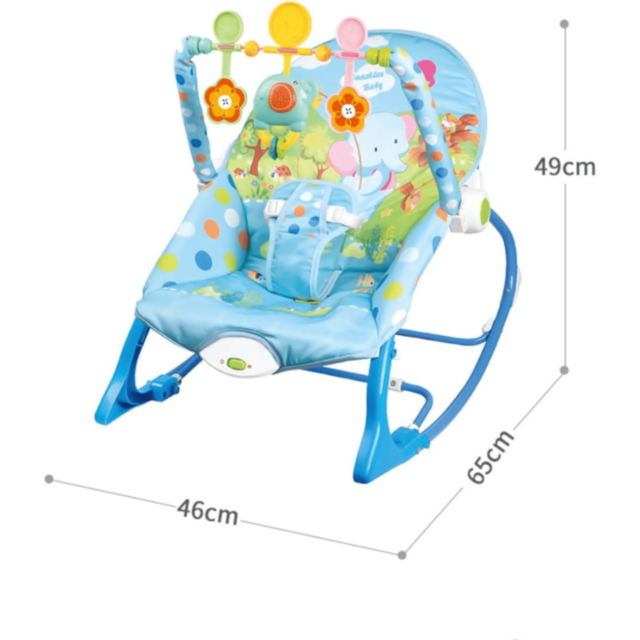 Balansoar pentru Bebeluși cu Vibrații și Jucării – Model Muzical Reglabil max.18kg