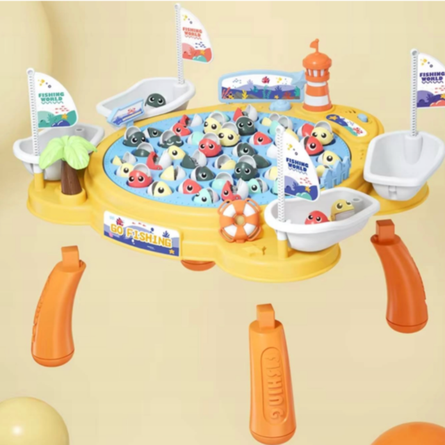 Joc de Pescuit Electric cu Platformă Rotativă - Distracție Interactivă pentru Copii