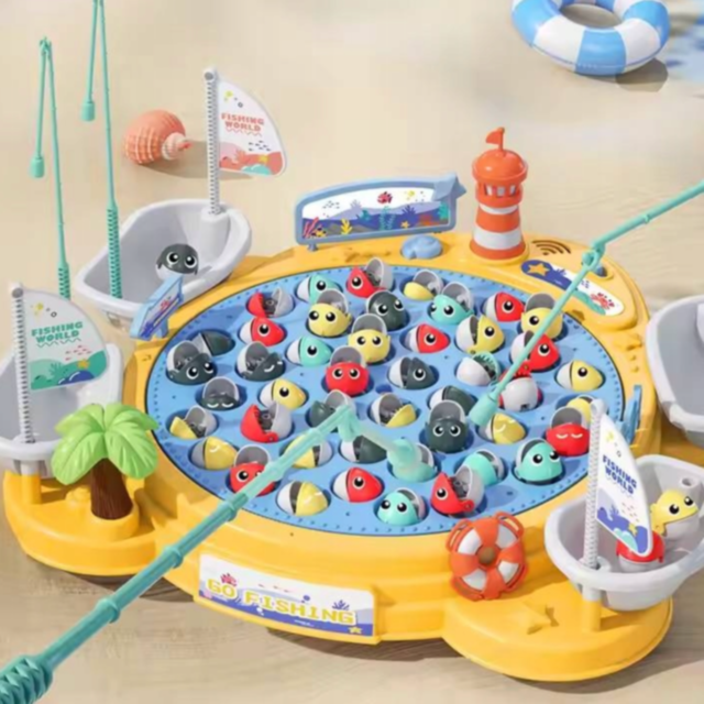 Joc de Pescuit Electric cu Platformă Rotativă - Distracție Interactivă pentru Copii