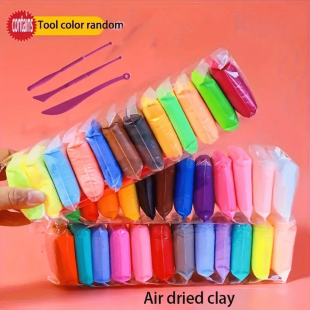 Set Plastilină Ușoară Air Dry Clay 12 Culori