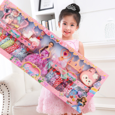 Set păpușă prințesă XXL cu 20+ rochii | image