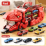 T-Rex Transportator cu 4 Mașinuțe Metalice – Dinozaur Transformabil (culoare aleatorie)  