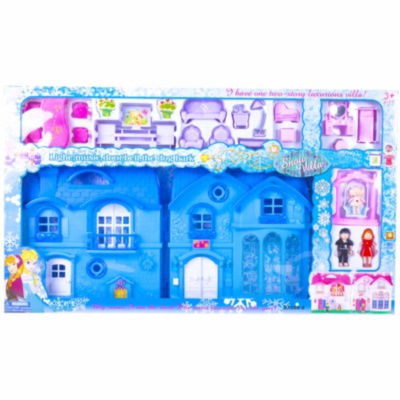 Mega Casa pentru Păpuși cu Figurine și Mobilă, 88cm | image