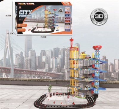 Mega Parcare cu 5 Niveluri, 7 Mașinuțe și 1 Elicopter | image