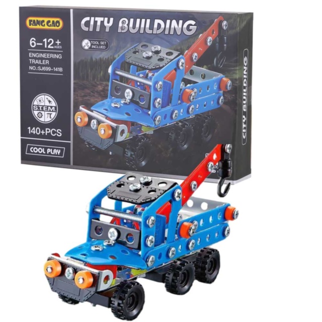 Set de Construcție Metalic "Camionul de Tractare" 140 piese