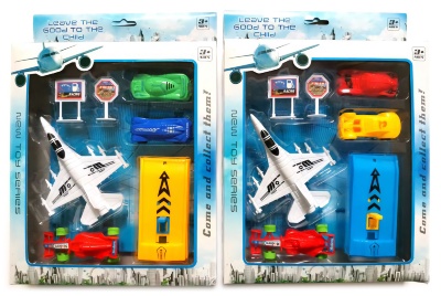 Set Avion cu 3 Mașinuțe și Rampă de Lansare | image