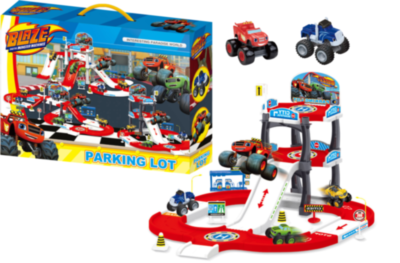 Blaze, Set Parcare Etajată și Stație Peco cu 2 Mașinuțe | image