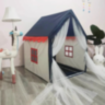 Căsuță de Joacă Tip Cort pentru Copii, cu Acoperiș Albastru și Draperii din Tulle