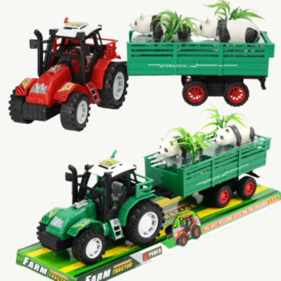 Tractor cu Remorcă și Urși Panda pentru Copii (culoare aleatorie) | image