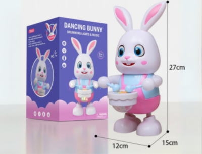 Iepuraș Interactiv cu Tobe, Muzică și Lumină | image