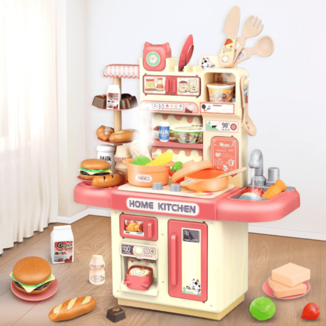 Set Bucătărie Home Kitchen cu Lumini și Aburi
