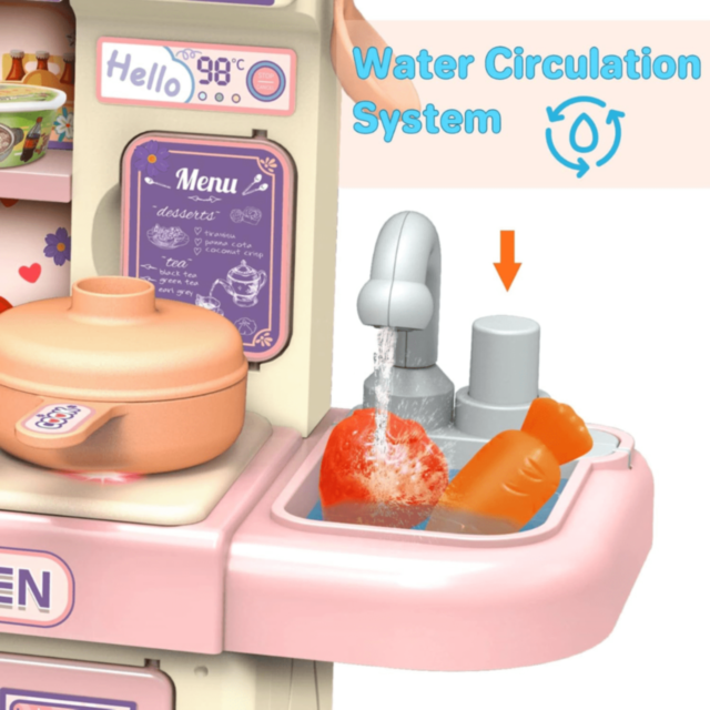 Set Bucătărie Home Kitchen cu Lumini și Aburi