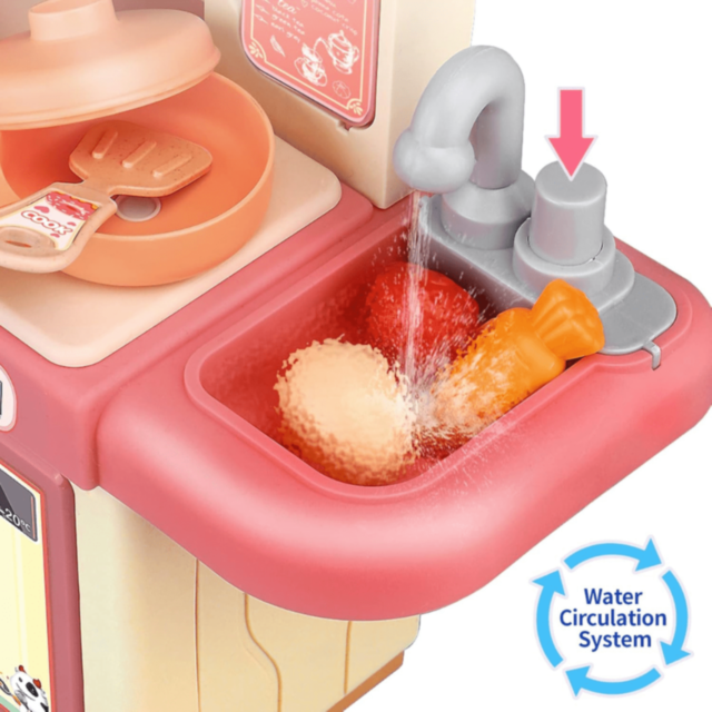 Set Bucătărie Home Kitchen cu Lumini și Aburi