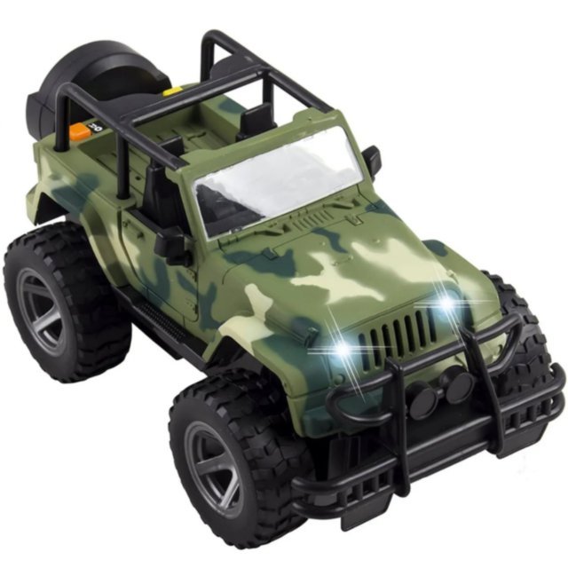Mașină de Jucărie Jeep Off-Road Militar 1:16 cu Sunete, Lumini și Uși Mobile 