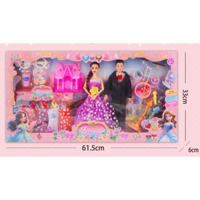 Set păpuși mire și mireasă cu accesorii