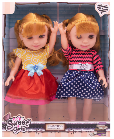 Set 2 Păpuși Muzicale, 28cm | image