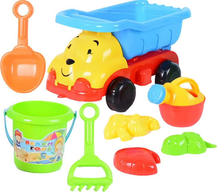 Camion cu 7 Accesorii de Nisip, 28cm 