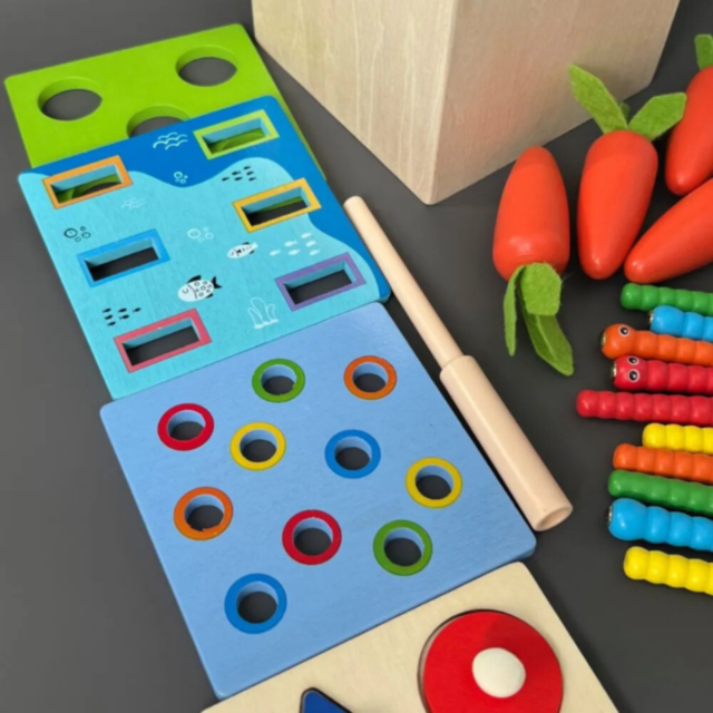 Set educativ din lemn - Activități interactive pentru copii