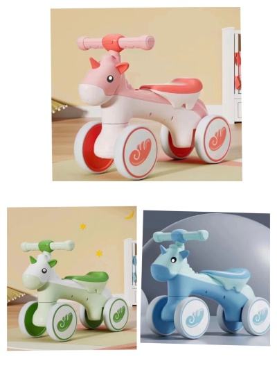Bicicletă fără pedale, Unicorn cu Sunete și Lumini 3-7 ani, max 40 kg | image