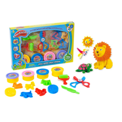 Set Plastilină cu 4 Culori și Forme de Modelat Animale | image