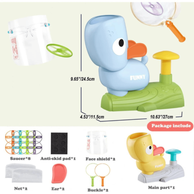 Cățel Lansator cu Discuri Zburătoare și Plase (culoare aleatorie)