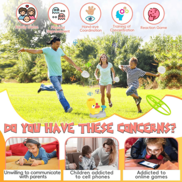 Cățel Lansator cu Discuri Zburătoare și Plase (culoare aleatorie)