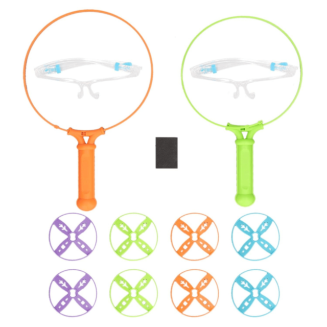 Cățel Lansator cu Discuri Zburătoare și Plase (culoare aleatorie)