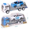 Camion transport mașini poliție copii cu platformă mare (culoare aleatorie)