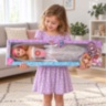 Păpușă mireasă muzicală de 76 cm, cu voal alb
