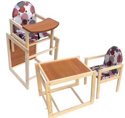 Scaun de Masă de Lemn 2 în 1