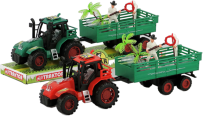 Tractor cu Remorcă cu Fermieri, 32cm    | image