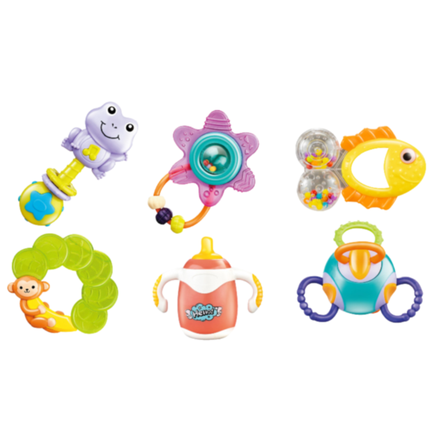 Set Jucării Zornăitoare în Formă de Biberoane