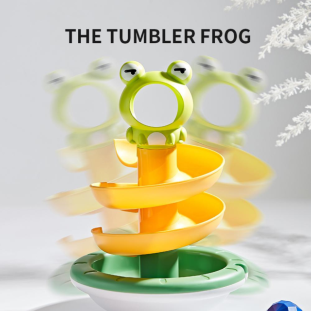 Jucărie Pista cu Spirala Broasca și Bile Colorate