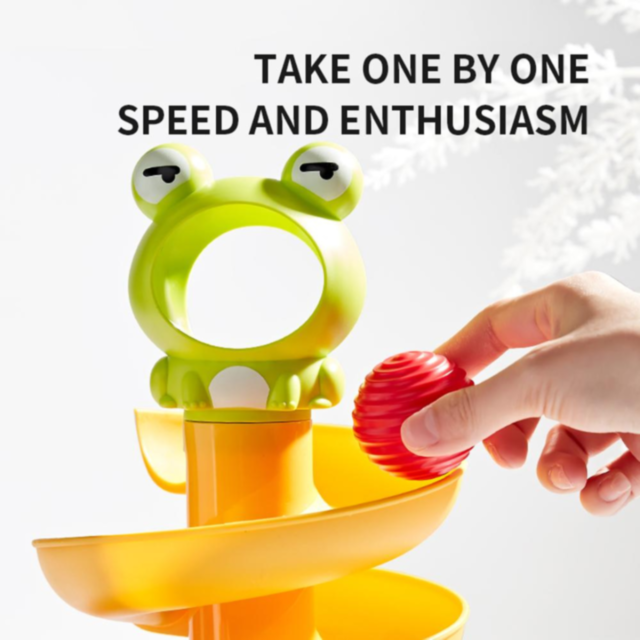 Jucărie Pista cu Spirala Broasca și Bile Colorate