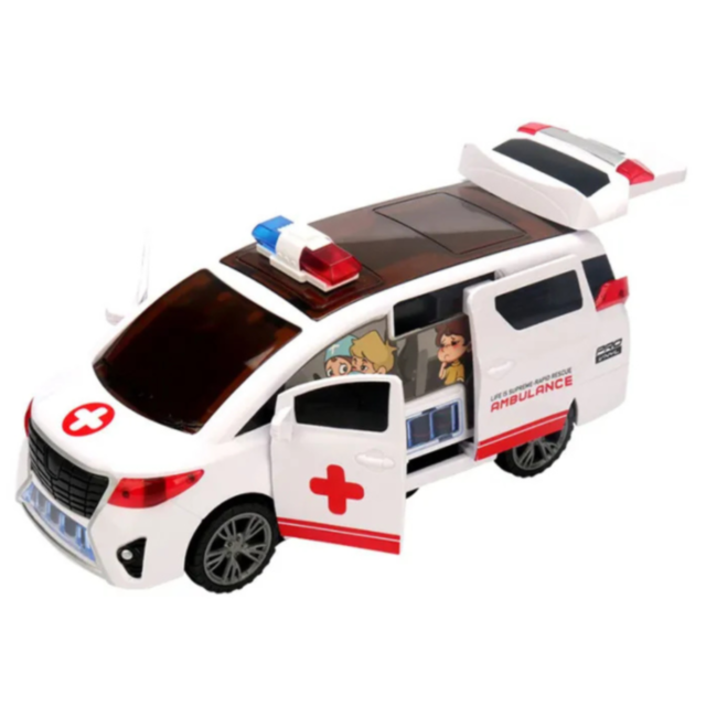 Ambulanță Interactivă cu Uși Automate și Rotire 360°