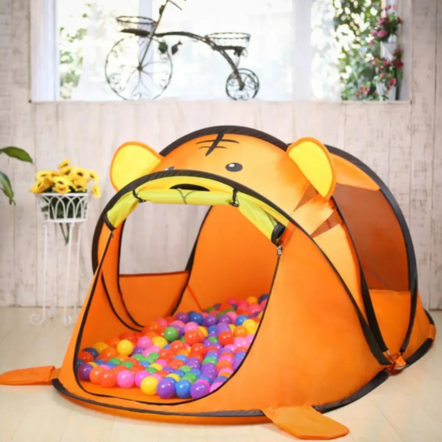 Cort de Joacă pentru Copii, Model Tigru, Portabil, Interior și Exterior