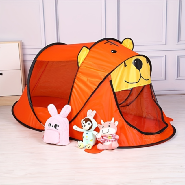 Cort de Joacă pentru Copii, Model Tigru, Portabil, Interior și Exterior