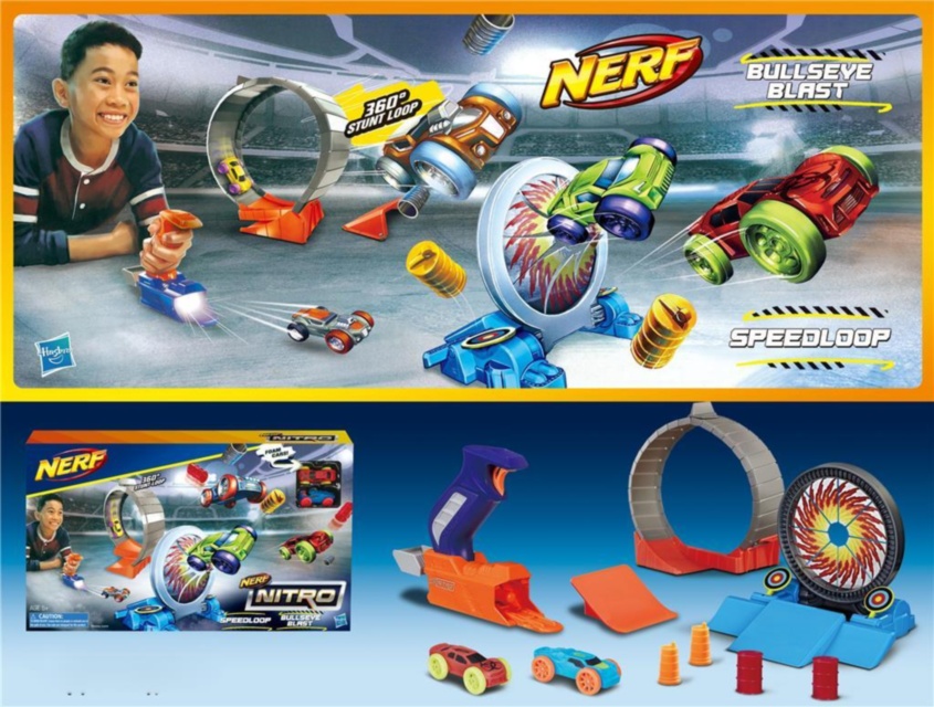 Трек Бластер Nerf Nitro: Bullseye Blast și SpeedLoop