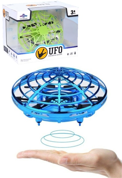 Mini Drona OZN, cu Senzori Infraroșu, Controlată prin Gesturi , Fosforescentă | image