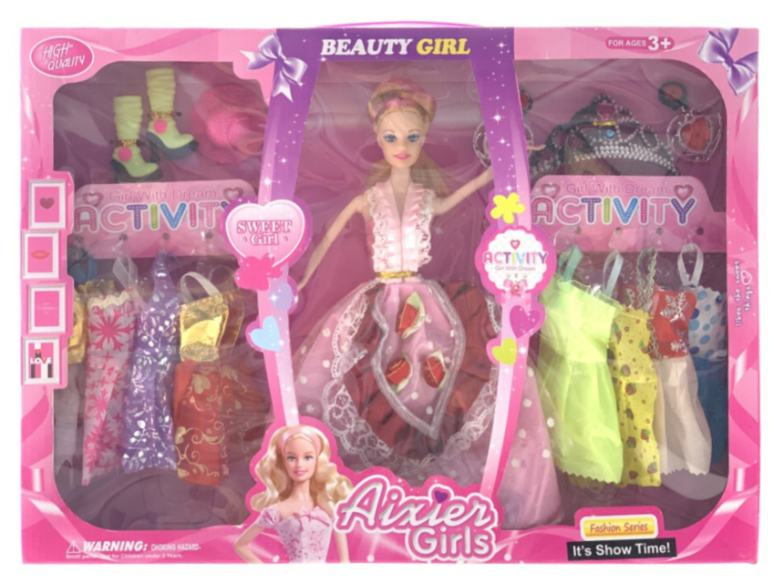 Barbie cu 8 Ținute, Încălțăminte și Bijuterii