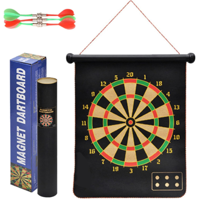 Set de darts magnetic cu țintă dublă
