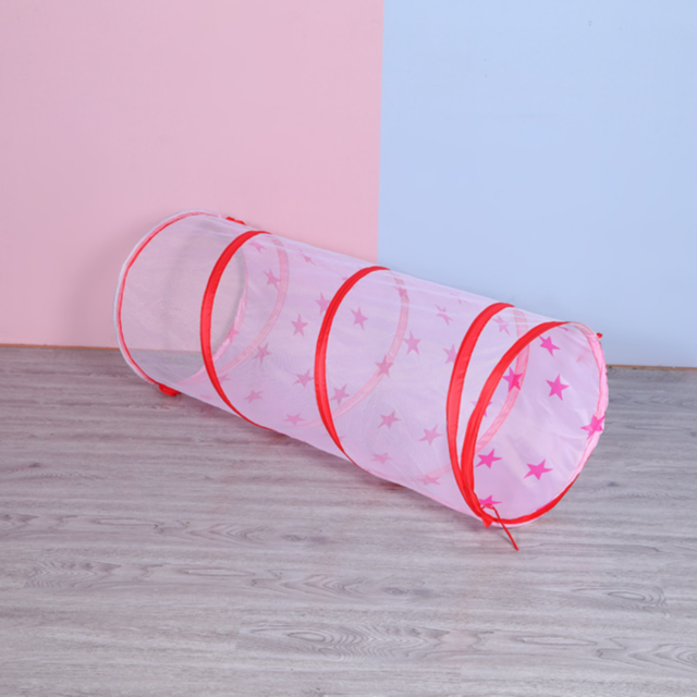 Set Cort Castel cu Tunel și Piscină de Bile, Roz, pentru Copii, Interior și Exterior