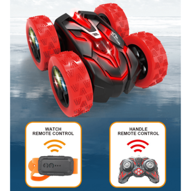 Mașinuță Stunt 360° cu Telecomandă și Ceas (culoare aleatorie)
