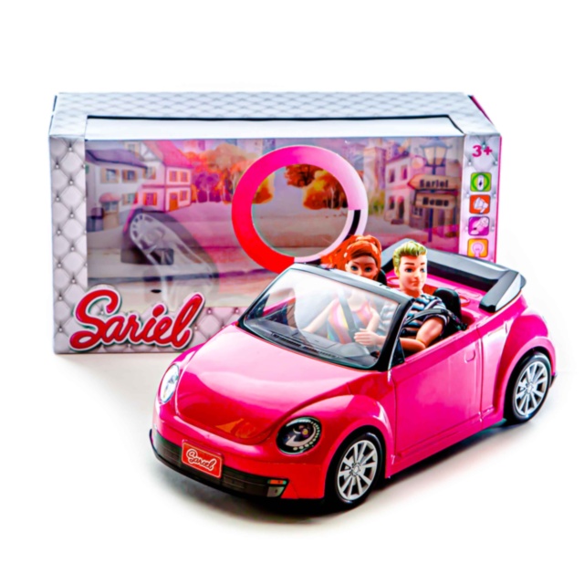 Set Barbie și Ken cu Mașină Decapotabilă, 46cm