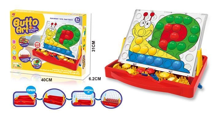 Joc Mozaic cu Suport si Cutie de Depozitare, 48 piese