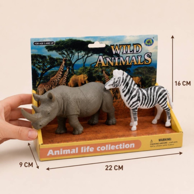 Set 2 Animale Sălbatice pentru Copii Modele Aleatorii