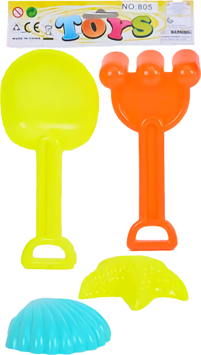 Set Lopățică, Greblă și 2 Forme de Nisip | image