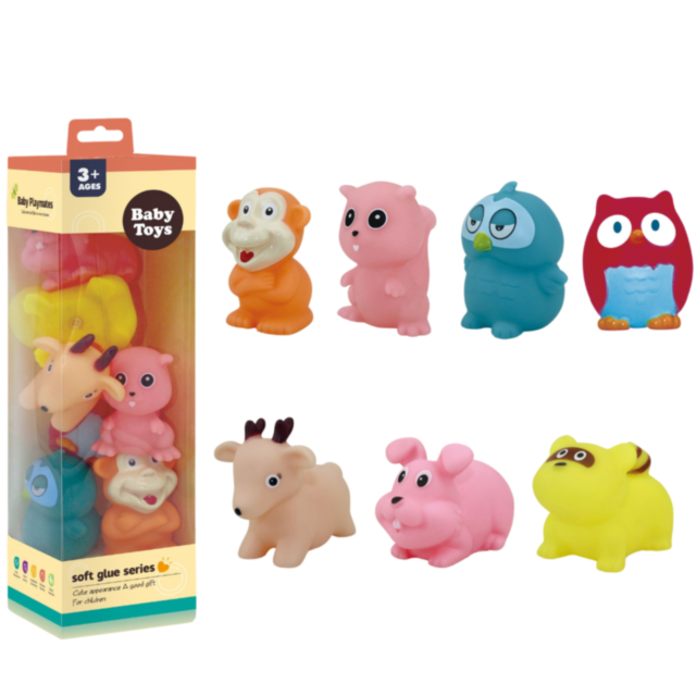 Set 7 Figurine Animăluțe Moi de Baie